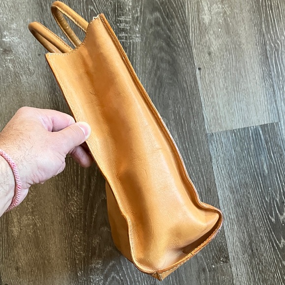 Fossil tan leather tote bag - Picture 12 of 17